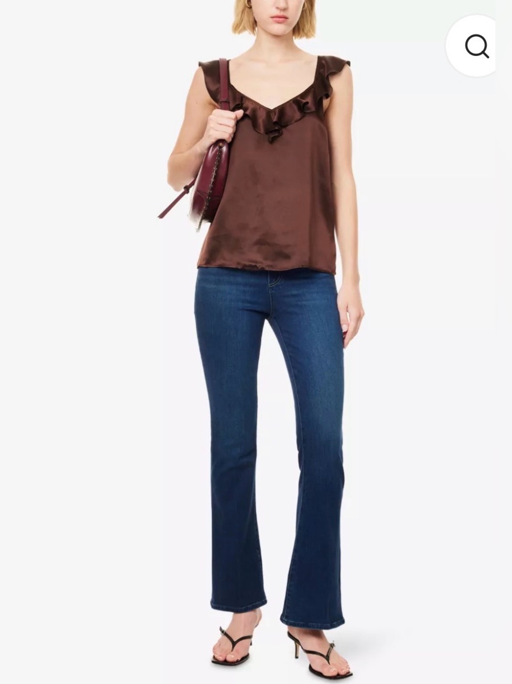 NWT PAIGE Effy Cami in Tamarind (Chocolate Brown) Size M